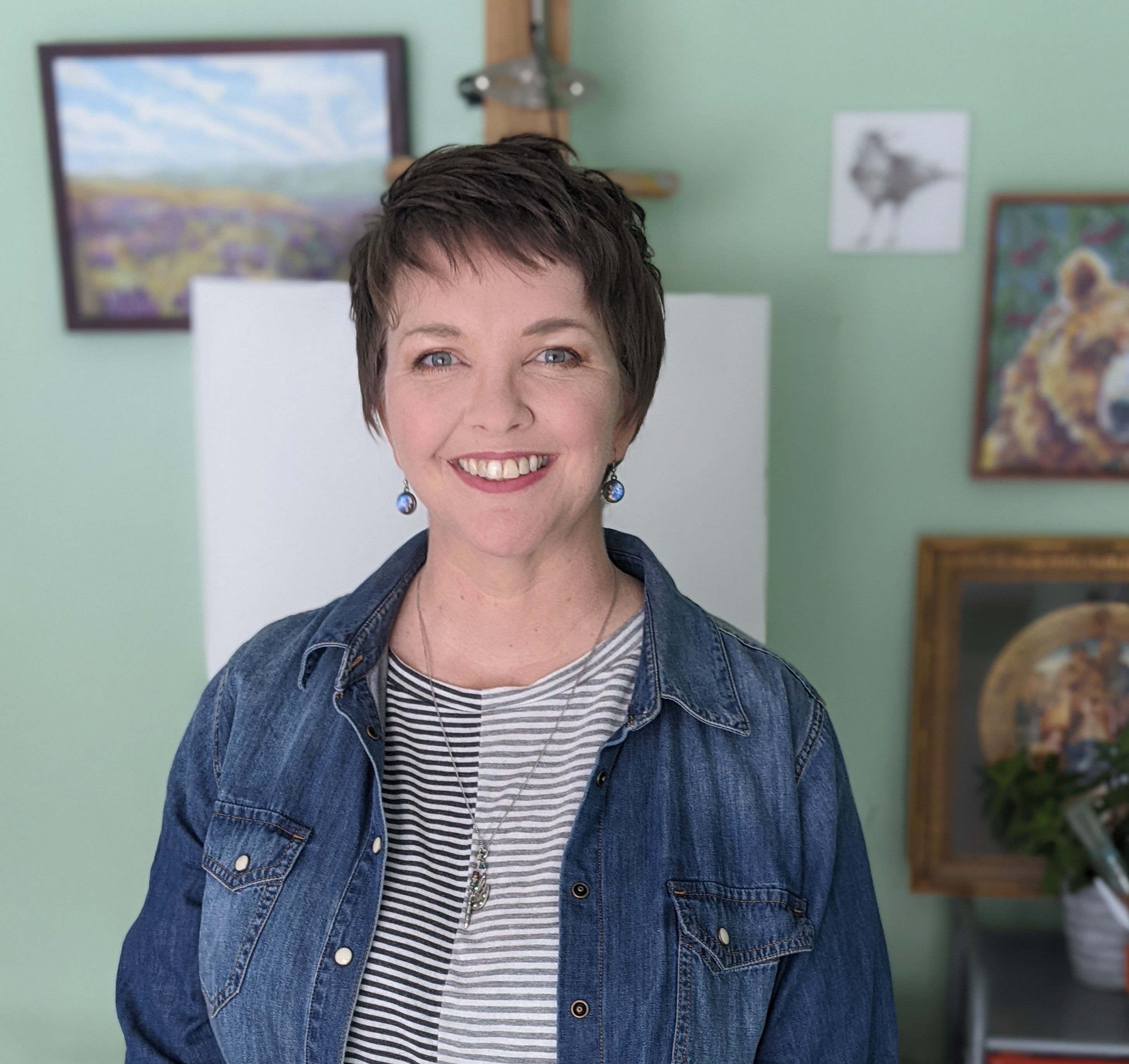 headshot of Kay Potter smiling nicely in her home studio