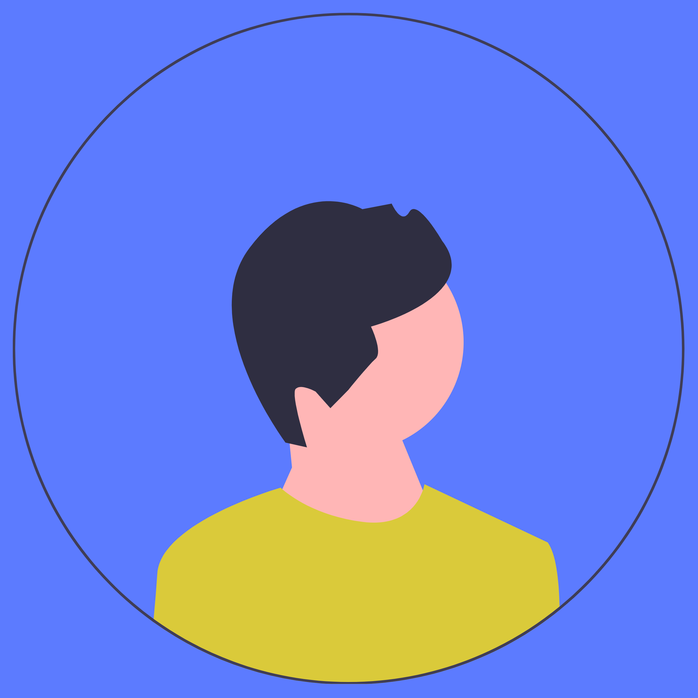 illustration of a person with short dark hair
